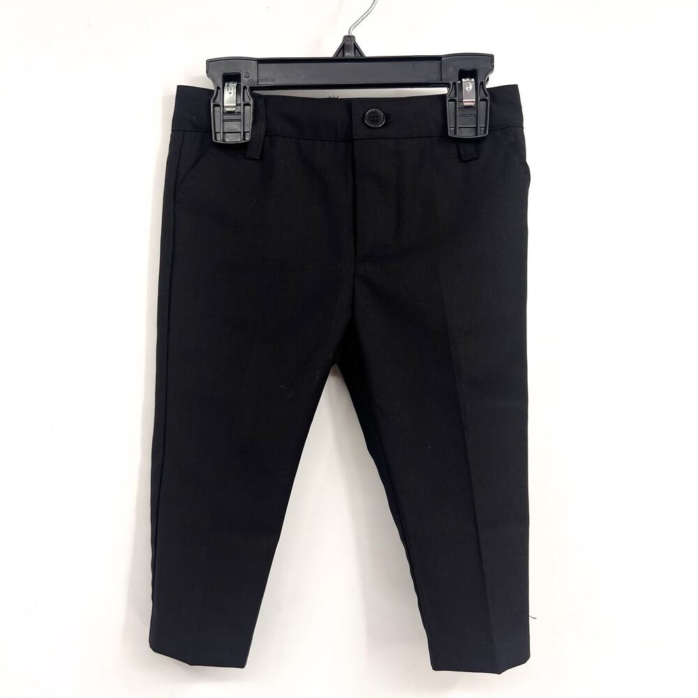 BARDOT Baby Boys Oscar Suit Pants 6-9 Months Jet Black Solid Straight Leg NWT